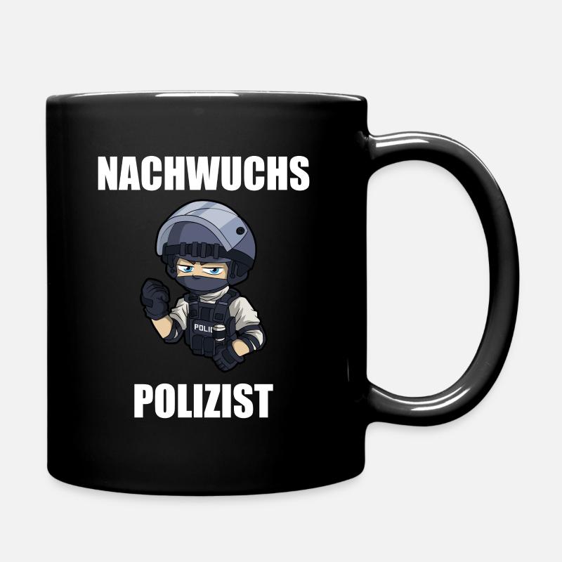 Polizei Ausbildung - Nachwuchs Polizist - Tasse einfarbig - Schwarz