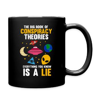 Book Of Conspiracy Theories Alien Bigfoot Flat Ear - Full Colour Mug - black - Right