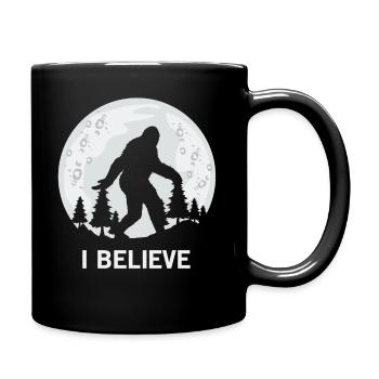 Je crois que Bigfoot Moonshine Sasquatch Conspiracy T - Mug uni - noir - Droite