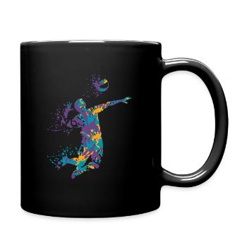 Volley-ball splash - Mug uni - noir - Droite