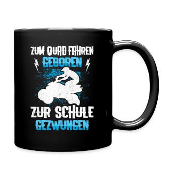 Zum Quad Fahren Geboren Kinder Quad ATV Geschenk - Tasse einfarbig - Schwarz - Rechts