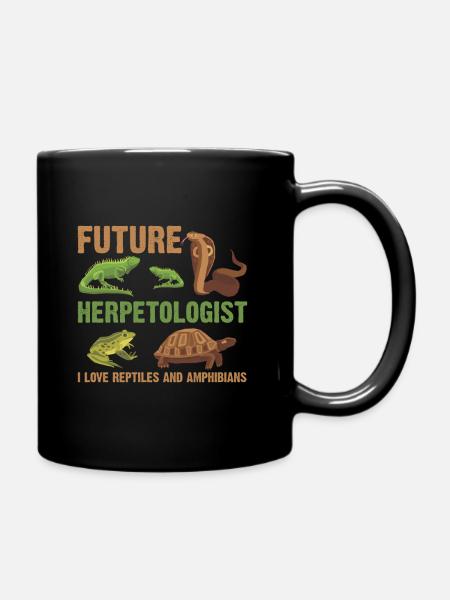Future herpetologist reptile amphibian fan - Full Colour Mug - black