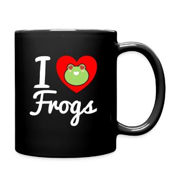 Frosch Kröte Laubfrosch Quak Froschkönig Märchen - Tasse einfarbig - Schwarz - Rechts