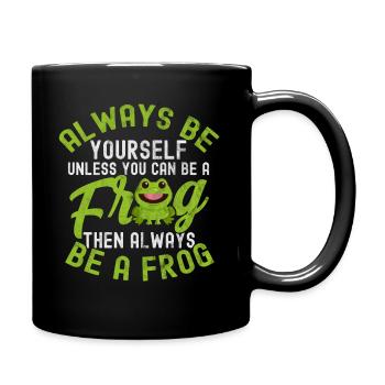 Frosch - Tasse einfarbig - Schwarz - Rechts