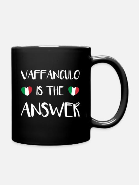 Italie drôle dicton italien comme cadeau - Mug uni - noir