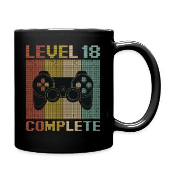 Level 18 Complete Gamer Gamer 18 years - Full Colour Mug - black - Right