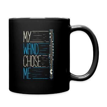 Mon joueur de flûte à baguette - Mug uni - noir - Droite