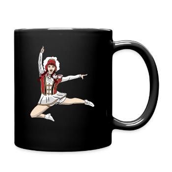 Design für Tanzmariechen und Gardetänzerinnen - Tasse einfarbig - Schwarz - Rechts