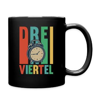 DDR Vintage Design für einen Ossi I Dreiviertel - Tasse einfarbig - Schwarz - Rechts