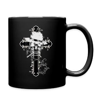 Mafia Italy Gangster Basses Gentleman Sir Cross - Full Colour Mug - black - Right