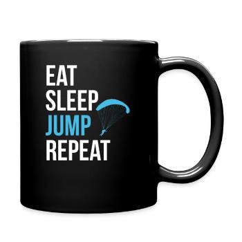 Eat Sleep Jump Repeat Skydiver Skydiver - Mug uni - noir - Droite