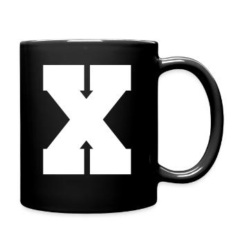 X Buchstabe - Tasse einfarbig - Schwarz - Rechts