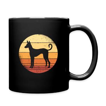 Podenco spanish hound graphic - Full Colour Mug - black - Right