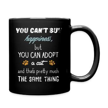Vous ne pouvez pas acheter le bonheur, mais vous pouvez adopter un chat - Mug uni - noir - Droite