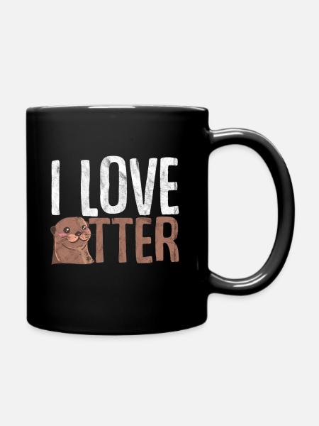 Otter - Tasse einfarbig - Schwarz