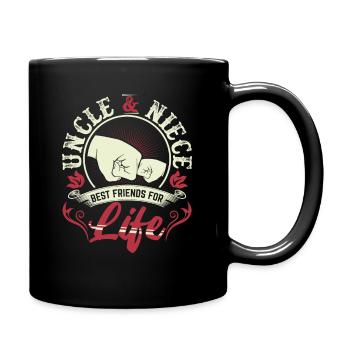 Uncle niece funny gift birthday B-day - Full Colour Mug - black - Right