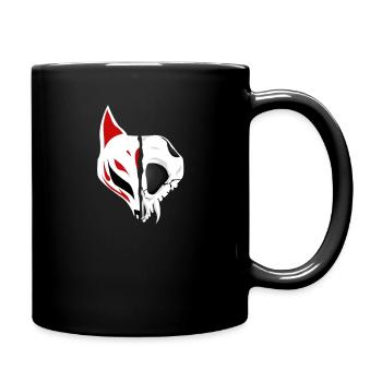 Kitsune Schädel Japanische Kami Inari Fox Kitsune - Tasse einfarbig - Schwarz - Rechts