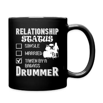 Drummer Drummer Relationship Status - Tasse einfarbig - Schwarz - Rechts