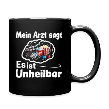 Film Kino Fernsehen Geschenk Filmabend - Tasse einfarbig - Schwarz - Rechts