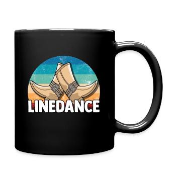 Linedance Western Countrymusic Tanzsport - Tasse einfarbig - Schwarz - Rechts