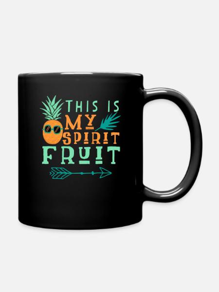 Ananas Spruch lustig - Tasse einfarbig - Schwarz