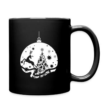 Renne de Noël - Mug uni - noir - Droite