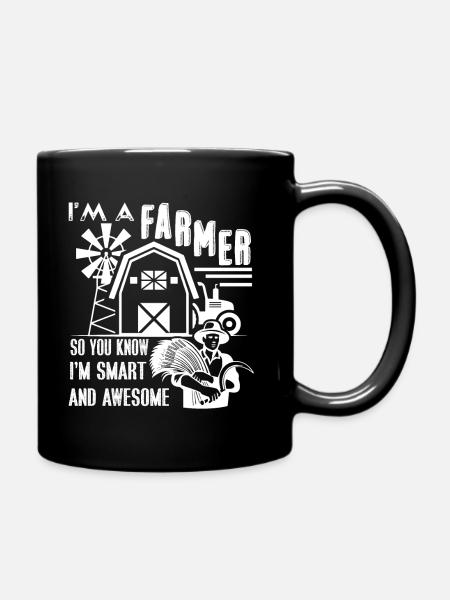 Bauer Ich bin ein großartiger Bauer - Tasse einfarbig - Schwarz