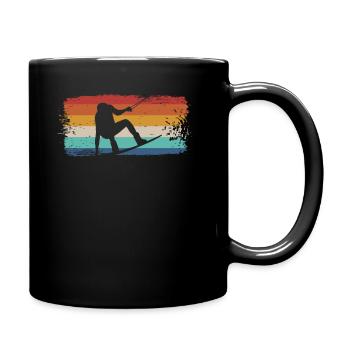Vintage Retro Wakeboarding Shirt Wakeboarder - Tasse einfarbig - Schwarz - Rechts