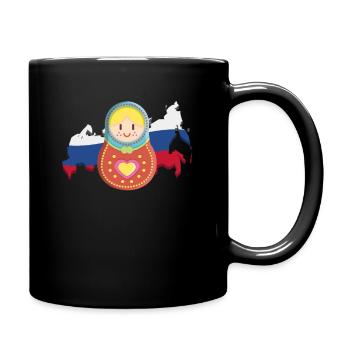 Matryoshka Russian Russia - Full Colour Mug - black - Right