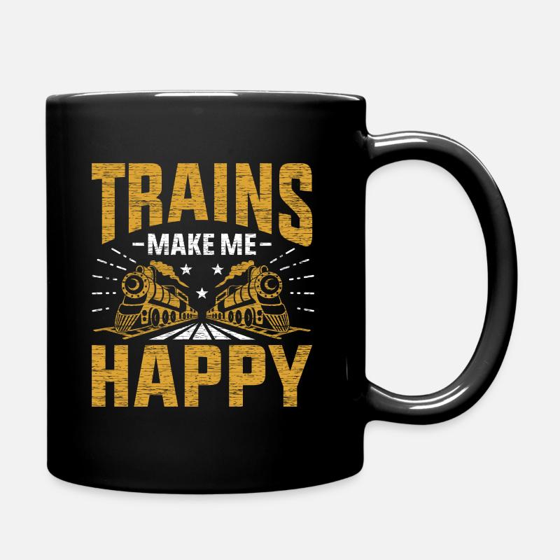 train - Mug uni - noir