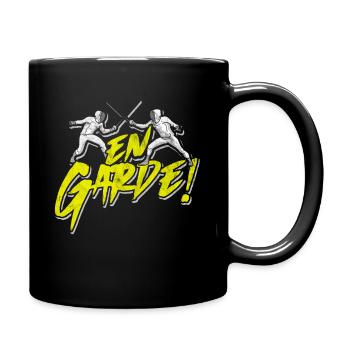 Fechten - Tasse einfarbig - Schwarz - Rechts