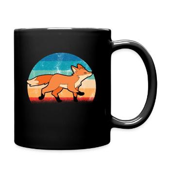 Fuchs - Tasse einfarbig - Schwarz - Rechts