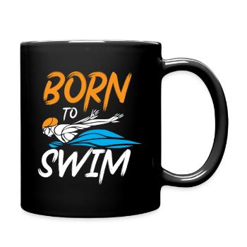 nageur natation idée cadeau eau piscine - Mug uni - noir - Droite