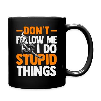 bungee jumping - Tasse einfarbig - Schwarz - Rechts