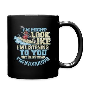 Kajak Wildwasser Rudern Wildwasser Radtring Boot - Tasse einfarbig - Schwarz - Rechts