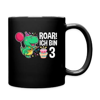 3rd birthday boy 3 years dinosaur T Rex - Full Colour Mug - black - Right