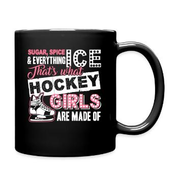 Eishockey Eishockey Mädchen - Tasse einfarbig - Schwarz - Rechts