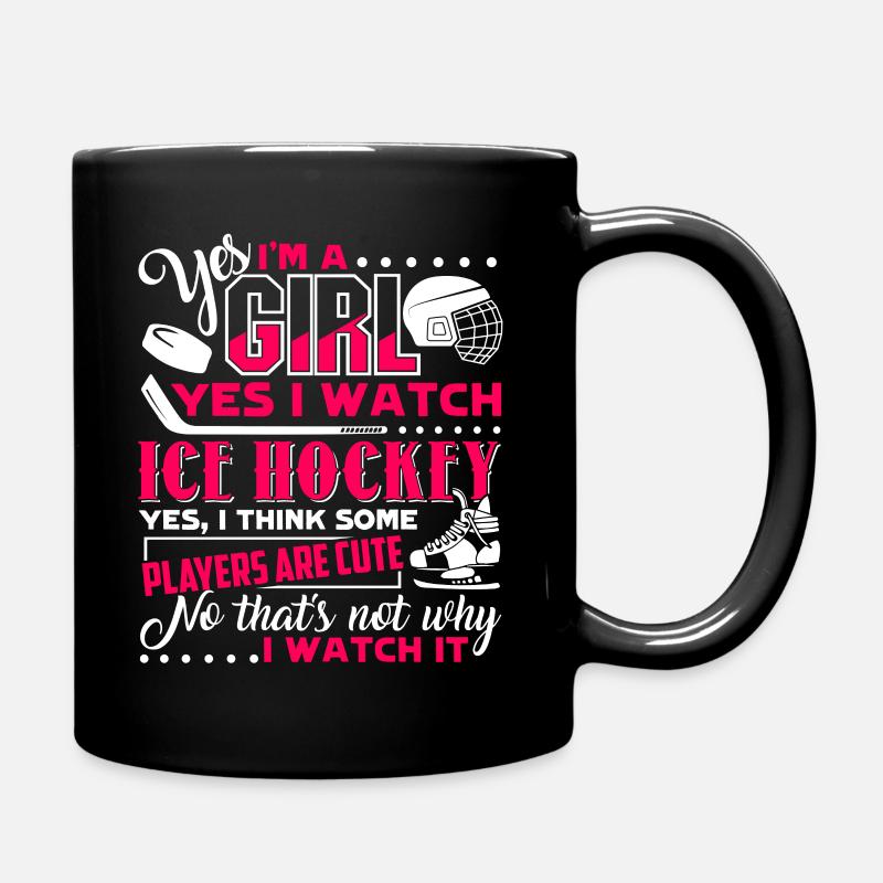 Eishockey Ich liebe Eishockey - Tasse einfarbig - Schwarz