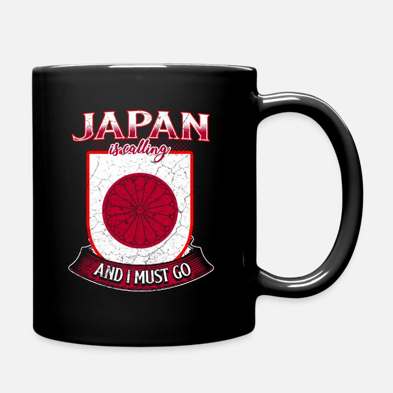Japan Fan - Tasse einfarbig - Schwarz