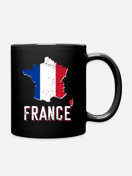 France - Mug uni - noir
