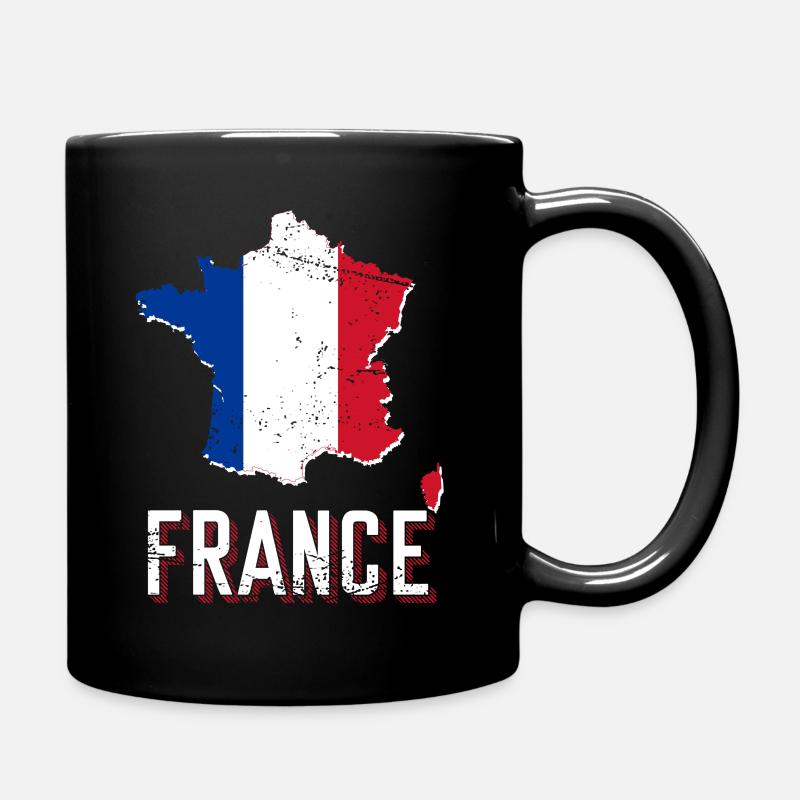 France - Mug uni - noir