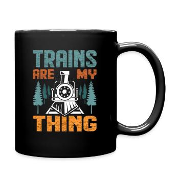 Zug - Tasse einfarbig - Schwarz - Rechts