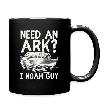 Need an Ark? I Noah Guy Funny Christian Gift - Full Colour Mug - black - Right