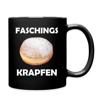 Faschingskrapfen Faschingskostüm Krapfen Fasching - Tasse einfarbig - Schwarz - Rechts