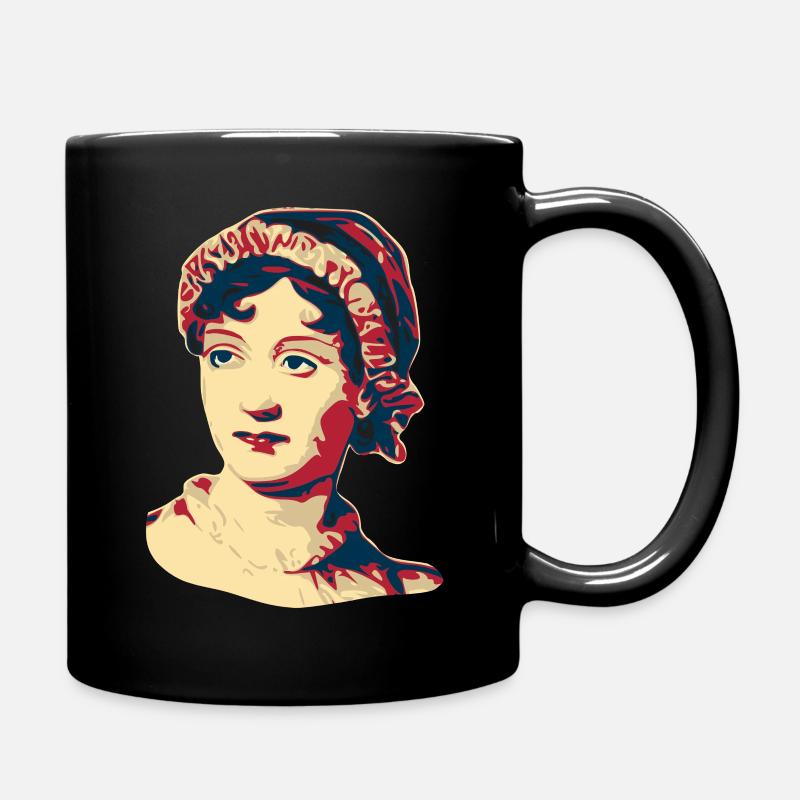 Jane Austen - Tasse einfarbig - Schwarz