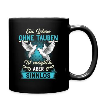 Brieftaube Tauben Flüsterer Taubenzüchter Geschenk - Tasse einfarbig - Schwarz - Rechts