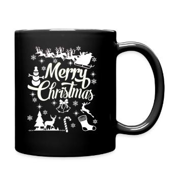 Joyeux Noël, Joyeux Noël, Joyeux Noël - Mug uni - noir - Droite