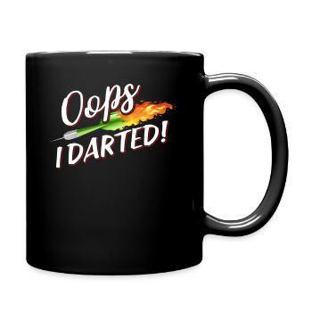 Darts Dart Dartboard Bullseye Dart Gift - Full Colour Mug - black - Right