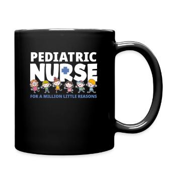 Kinderkrankenschwester Kinderkrankenpflegerin - Tasse einfarbig - Schwarz - Rechts