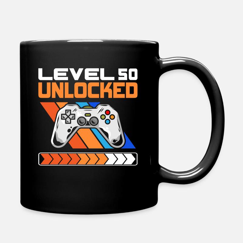 50. Geburtstag Männer Geburtstag Gamer Gaming - Tasse einfarbig - Schwarz
